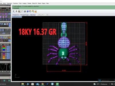 spider  tarantula pendant 3D print model