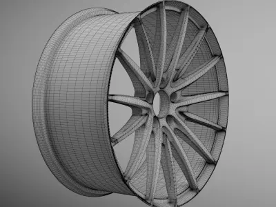 Car Wheel Rim 19 Inch 3D model