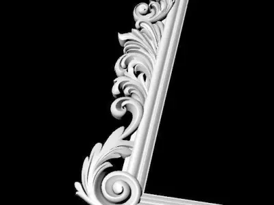 carved frame for mirror 3D model shop