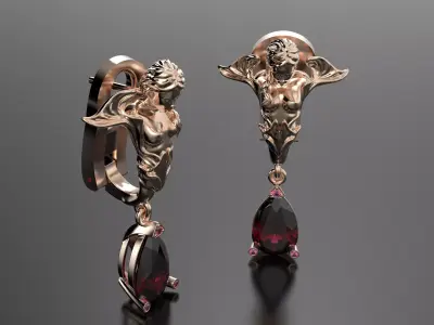 Magerit Earrings  3D print model