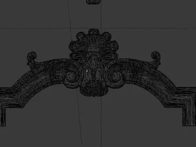 Classic decor ornament v-3D model 27 3D model