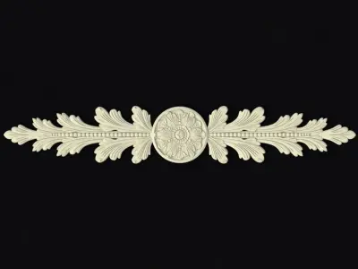 Central decor ornament for furniture 3D model 610