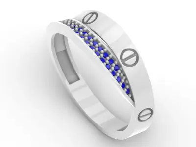 Jewelry Diamond Ring Model RG07 Free 3D print model