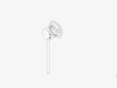 Shower Mixer - Luxury - Sleek - Wall - Backplate Low-poly 3D model