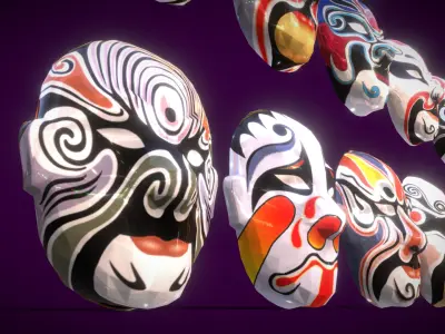 Collections Mask Low-poly 3D model