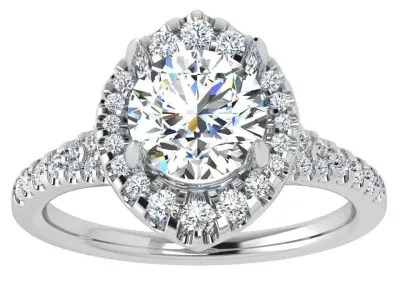Marquise Halo Ring 4540 3D print model