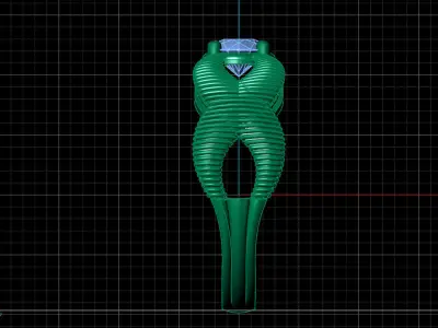 Rings for Women Womens Rings Stone Ring Ready STL 3DM Models  3D print model 17