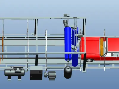 Self-service car washing equipment 3D model