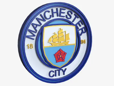 manchester city logo 3D print model