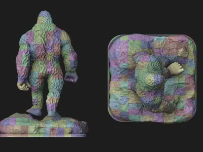 6ft Sasquatch Split Into 323 Pieces  3D print model