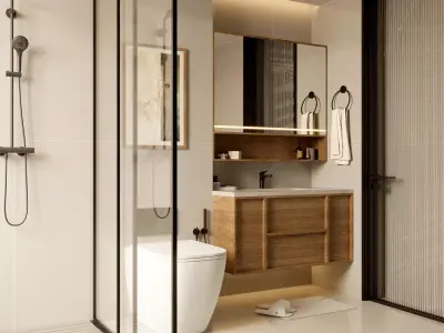 Modern Bathroom 3D Model 3D model