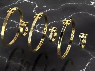 3 versiyon bracelet 3D print model