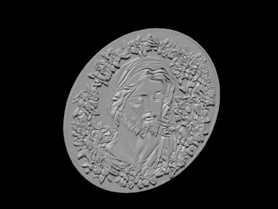 Jesus Christ in Floral Serenity 3D print model