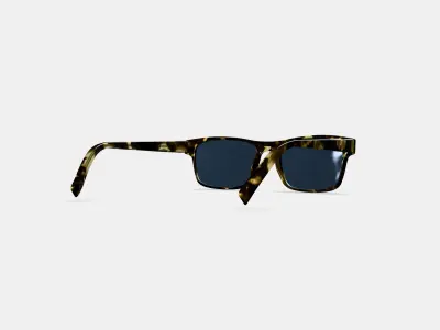 Perkins Sunglasses in Burnt Honeycomb Tortoise 3D model