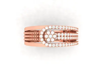 AMAZING ROUND DIAMOND RING  3D print model