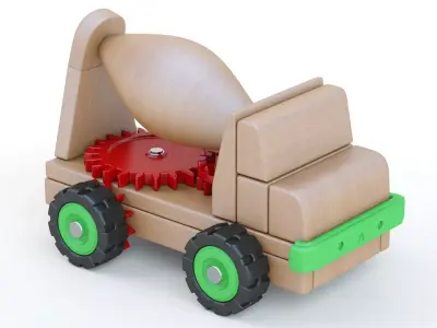 Toy Car Truck Large Concrete Mixer  3D model