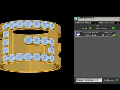 Women ring popular in Asia R60 3D model