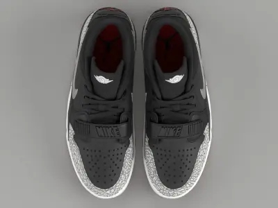 Air Jordan Legacy 312 Low Metallic Silver Low-poly 3D model