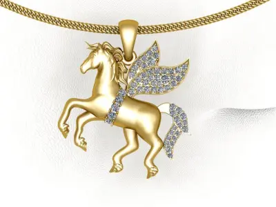  Horse pendant 3D print model 3D print model