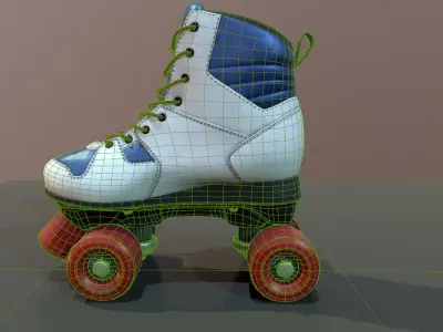 Roller Skate Low-poly 3D model