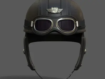 Helmet pilot military combat soldier armor  Low-poly 3D model