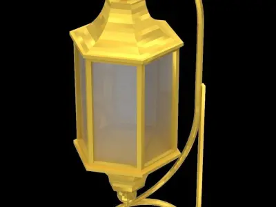 Wall hung light fixture architectural decorative light 3D model