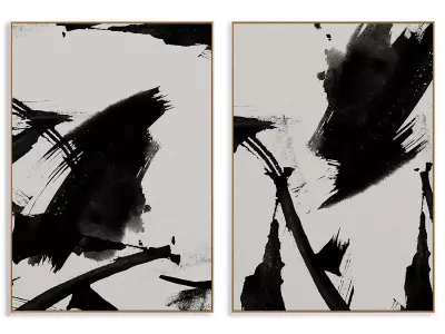 Abstract Painting Frame set 3D model 126