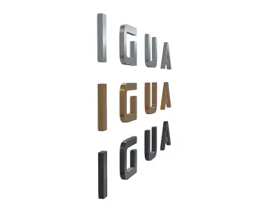 audi logo nameplate 3D print model