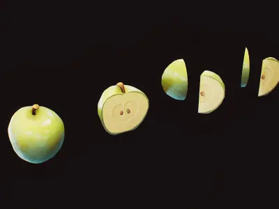 Stylized Fruits Pack 01 Low-poly 3D model