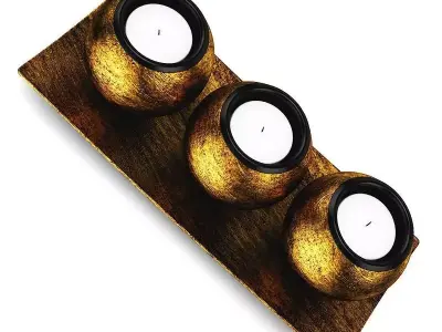 Golden Candlesticks 3D model