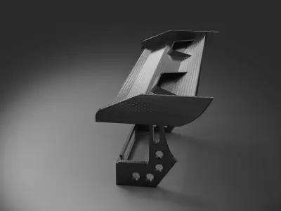 Rc rear spoiler wing gt pro rocket design 3D model