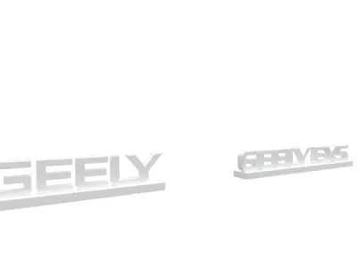 Volumetric GEELY Logo Free low-poly 3D model