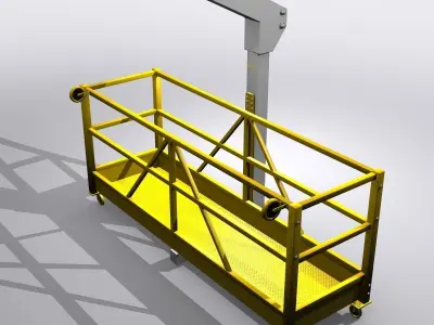 Window Cleaning Scaffold 3D model