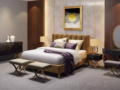 Luxury Bedroom Interior 033  3D model