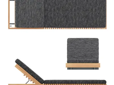 Luxury Chaise Lounge Dreamhause Low-poly 3D model