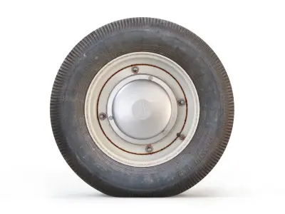 Vintage Car Wheel 3D model