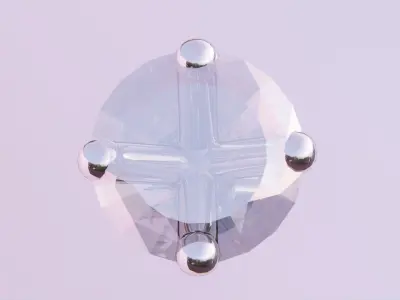 Diamond Earring Low-poly 3D model