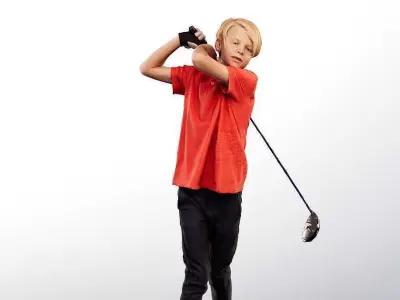 Markus 12497 - Boy Playing Golf Low-poly 3D model