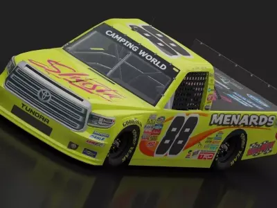 2017 NASCAR TOYOTA TUNDRA CAMPING WORLD GAME READY Low-poly 3D model