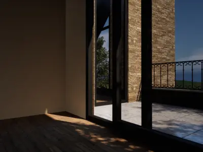 Modern A-Frame Luxury Villa - Architectural Visualization - UE5 3D model