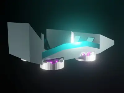 Car the Future Low-poly 3D model