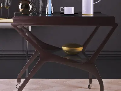 Decorative Set living room with furniture and shelves 3D model