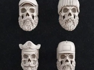 Jewelry Ring Skull 1 3D print model