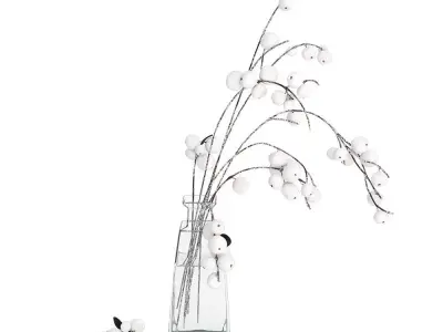 Snowberry in Vase 3D model