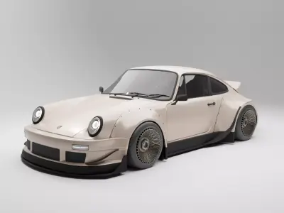 Porsche 911 with Body Kit 3D model