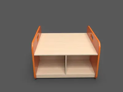 BigBacUp With Tray Orange Low-poly 3D model