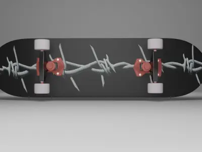 Skateboard on wheels 3D model