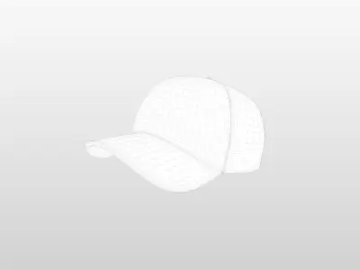Grey Cap Low-poly 3D model