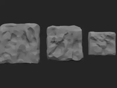 Stylized Walls-Ceilings-Floorings  Low-poly 3D model