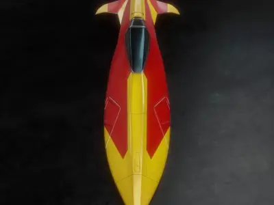 Spaceship racer WipeOut Pir-Hana style  3D model